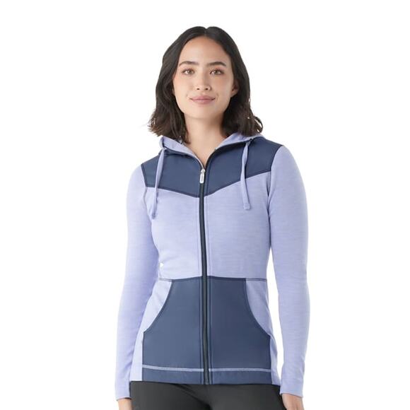 Smartwool Thermal Active Hoodie Women's XS Purple Mist Heather - Picture 3 of 4
